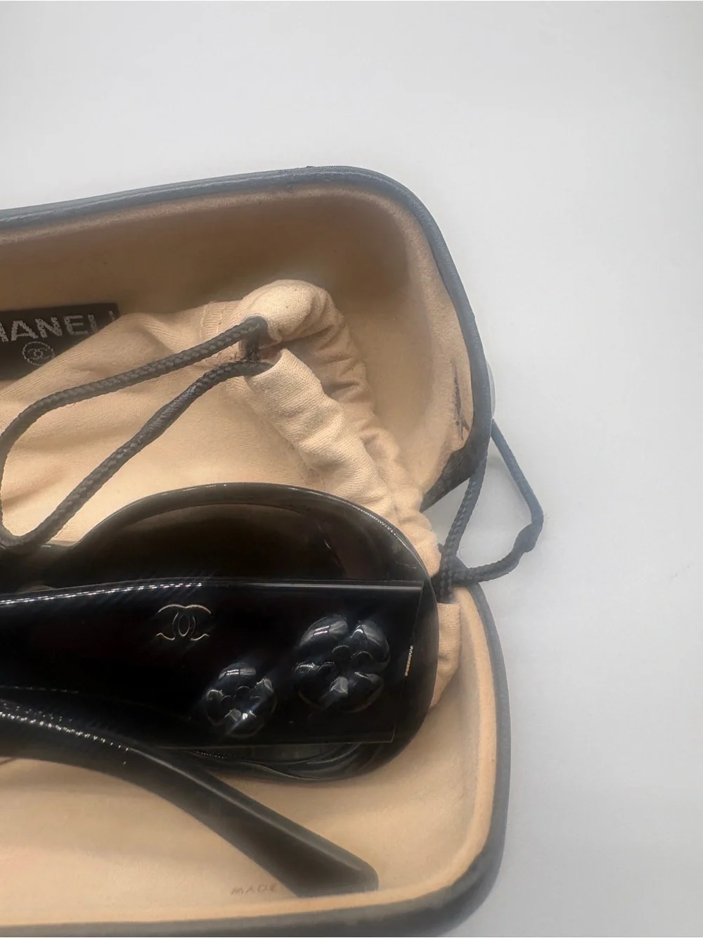 Chanel 5113 Camellia Tortoise Oversized Sunglasses With Case